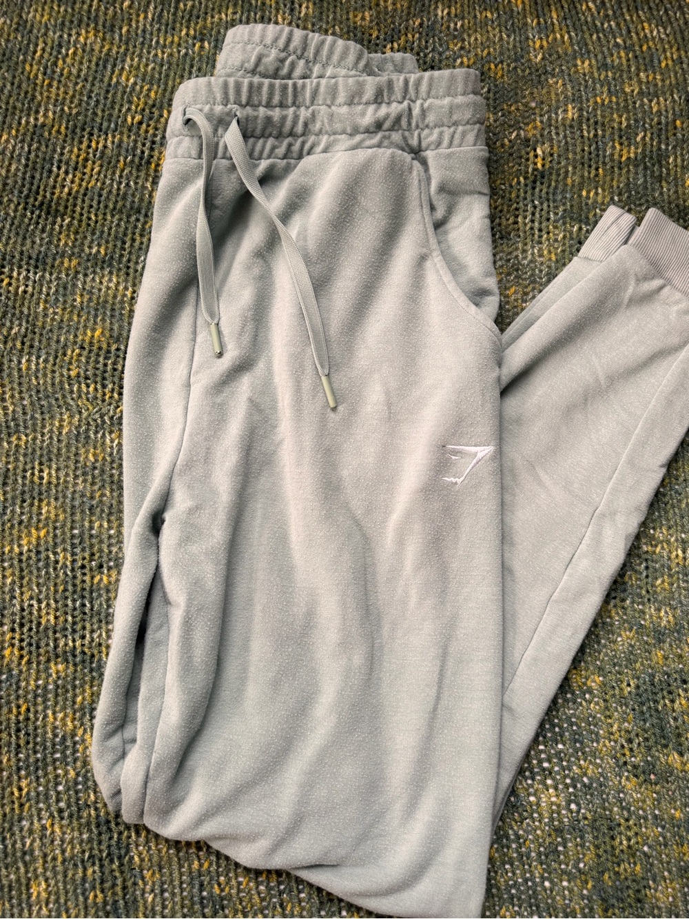 Women's Gym Shark Light Green Drawstring Jogger Pants